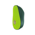 Green avocado-shaped cat scratching toy with textured posts on a white background