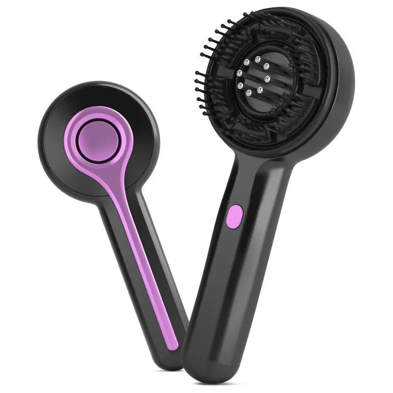 Grey USB head massager with mechanical control and anti-leak design for scalp vibration therapy