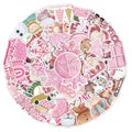 Waterproof Christmas decoration sticker set with 50 cute holiday designs for cars and devices