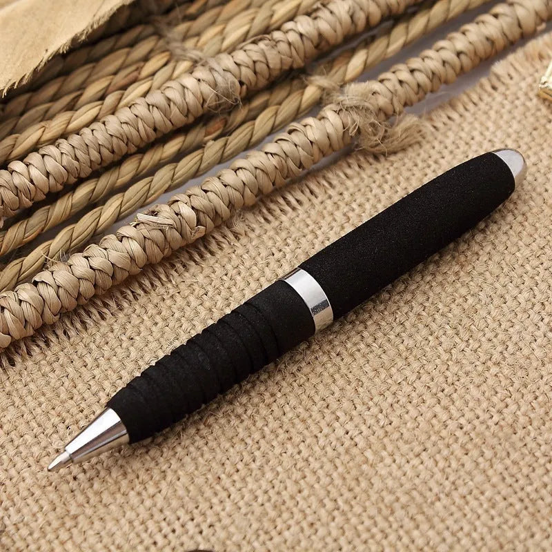 EVA Metal Cap Mini Ballpoint Pen with metal body, 1.0mm tip, and seven colour options on white background