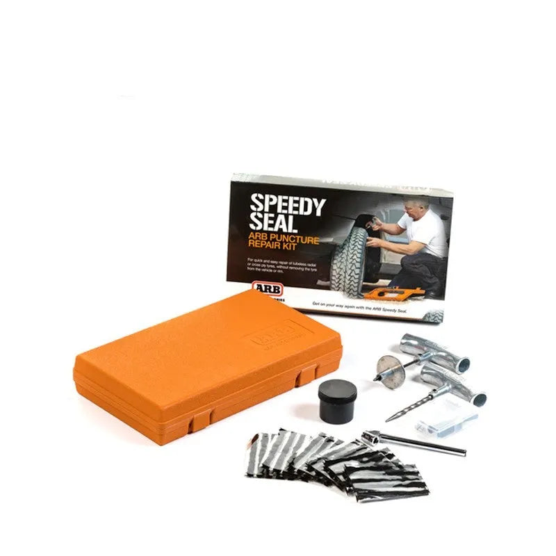 Speedy Seal Kit Series emergency tyre repair tool set with spring steel insertion tools and compact suitcase