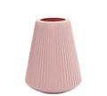 Melamine plastic vase in blue colour measuring 16cm by 20cm with simple design for desktop decoration