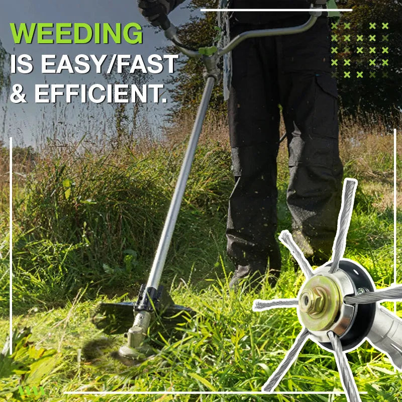 Stainless steel strimmer brush accessories for electric wire mowers with 150mm diameter brush head