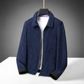 Plus size corduroy thickened coat, loose fit, side seam pockets, rust red khaki navy blue black, sizes 170-215