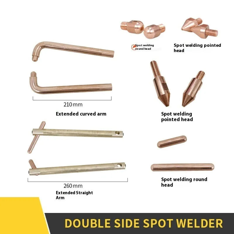 OL8000 double-sided spot welder with manual driver, pulse control, and six welding heads for butt welding applications