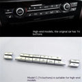 Silver automotive air conditioning button panel set with CD digital buttons for dashboard replacement
