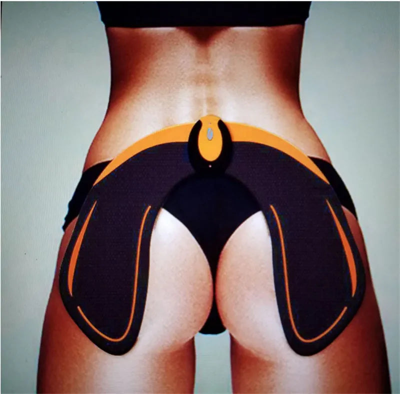 EMS hip muscle training stimulator with host and patch for abdominal and buttock toning