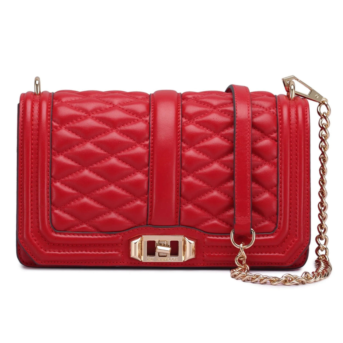 Women's rhombic chain shoulder bag in first layer cowhide with plaid pattern, cover type opening and cotton lining