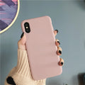 Slim silicone protective case for Apple iPhone in a choice of eight colours including rose gold and dark green.