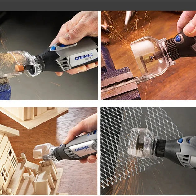 Transparent plastic horn cover for Delta grinders with 17.5-19mm thread port, weighing 22 grams
