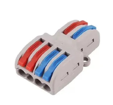 Quick wire connector with fire insulation shell and brass guides for electrical connections