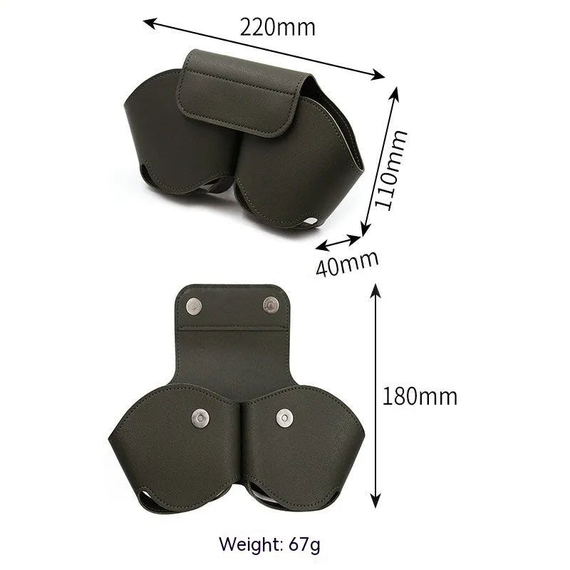 AirPods Max protective case in PU leather with sewing construction