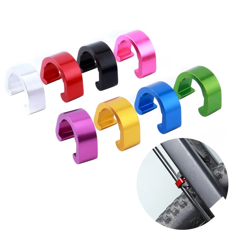 Aluminium alloy C-shaped buckle measuring 10.2x13x5mm in eight colour options