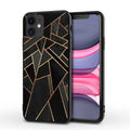 Marble pattern iPhone case showing realistic stone texture on back cover with precise camera and port cutouts