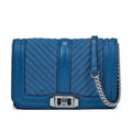 Women's rhombic chain shoulder bag in first layer cowhide with plaid pattern, cover type opening and cotton lining
