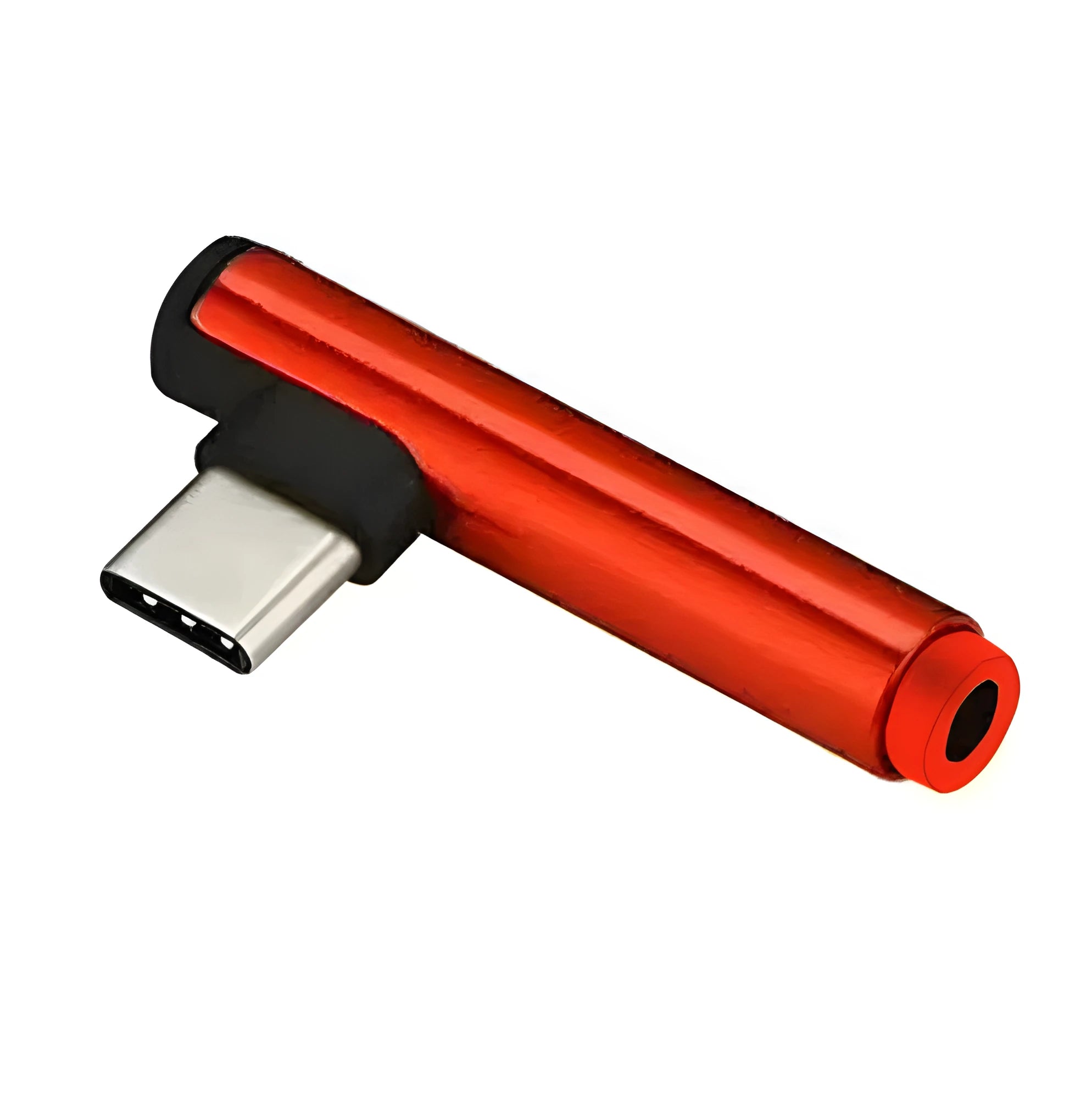 Aluminium alloy Type-C to 3.5mm audio adapter with charging pass-through in one of five colour options