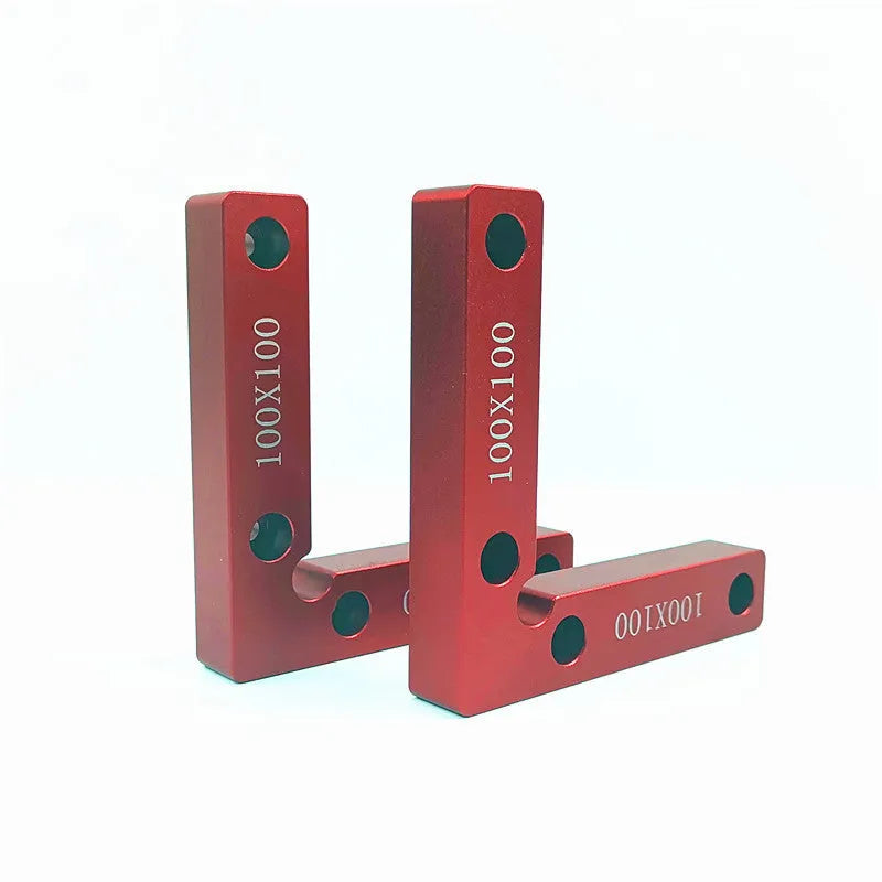 Aluminium alloy woodworking right angle positioning block with accurate scales for 90-degree cuts
