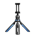 Black desktop phone tripod compatible with iPhone and P30 mobile phones