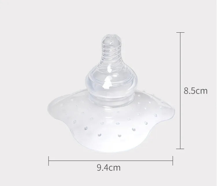 Silicone nipple protectors for breastfeeding mothers in transparent and pink colours