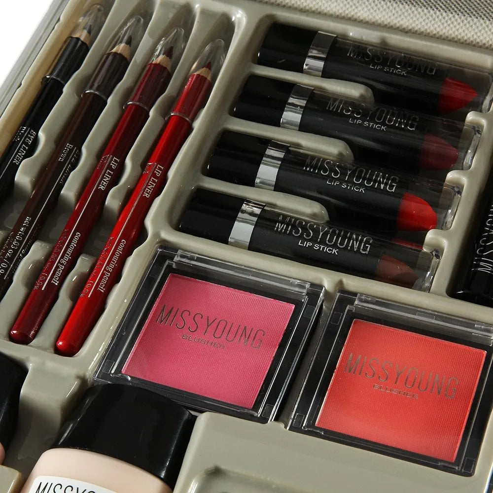 MC1159 makeup set with eight natural colours, including lipstick, nail polish, eye shadow and foundation