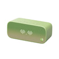 Elf sugar cube AI smart speaker in blue colour showing compact 15cm cube design with front speaker