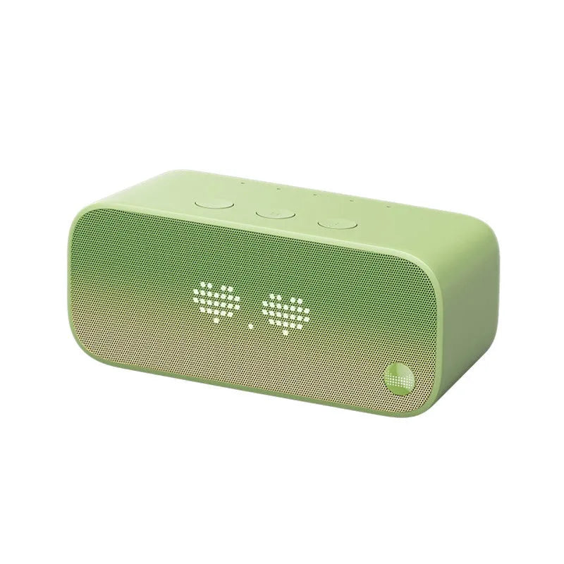 Elf sugar cube AI smart speaker in blue colour showing compact 15cm cube design with front speaker