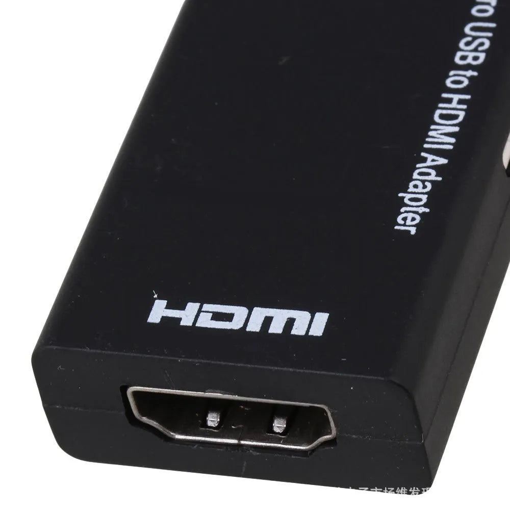 Black HD to HDMI adapter cable for connecting legacy devices to modern displays