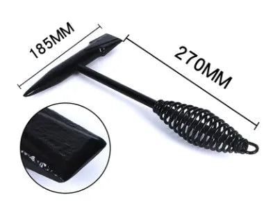 Electric welding slag removal hammer with spring handle and high-carbon steel head.