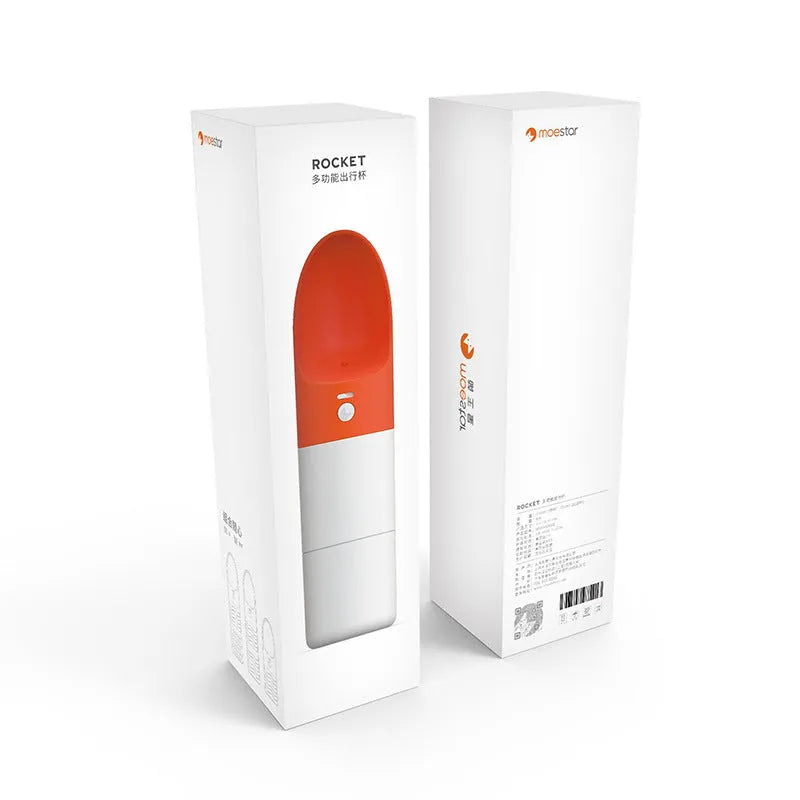 White and grey Moestar Rocket Pet Cup for dogs with 270ml capacity