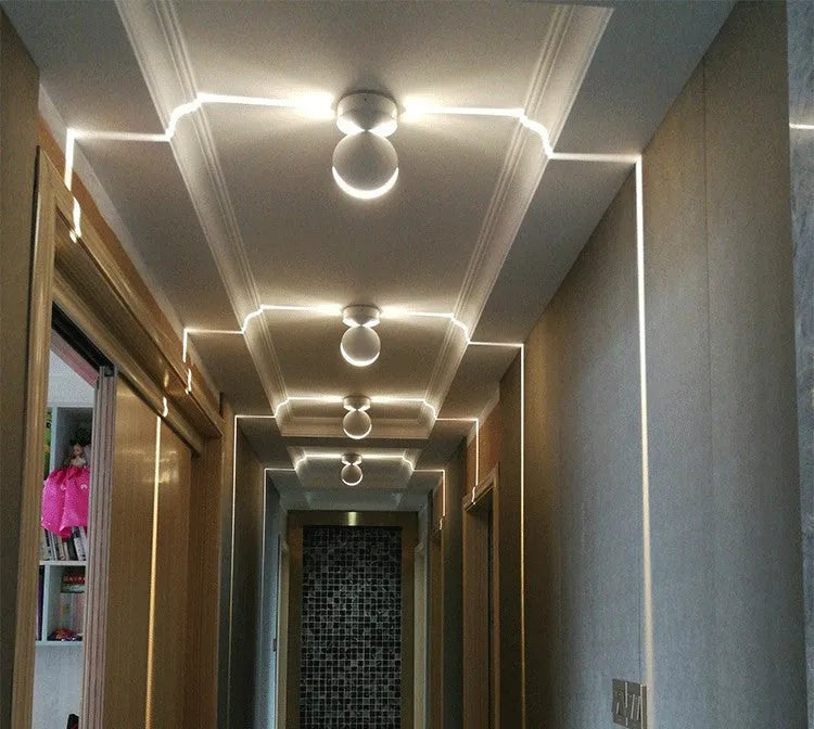 Corridor modern lighting spotlight bar wall lamp with aluminium body and glass lens in blue colour option