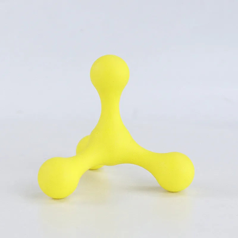 TPR molar dog toy in blue, 10x10cm, for dogs and cats, designed for teeth cleaning and fresh breath