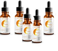 10ml bottle of Vitamin C and Hyaluronic Acid anti-ageing facial serum for brightening and moisturising.