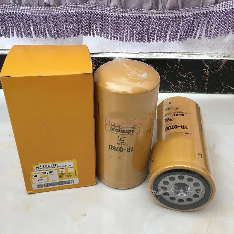 1R-0750 diesel fuel filter element with filter paper construction for 120°C operating temperature