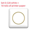 C20 White mini thermal printer, 80x80x35mm, 57mm paper, USB and Bluetooth wireless
