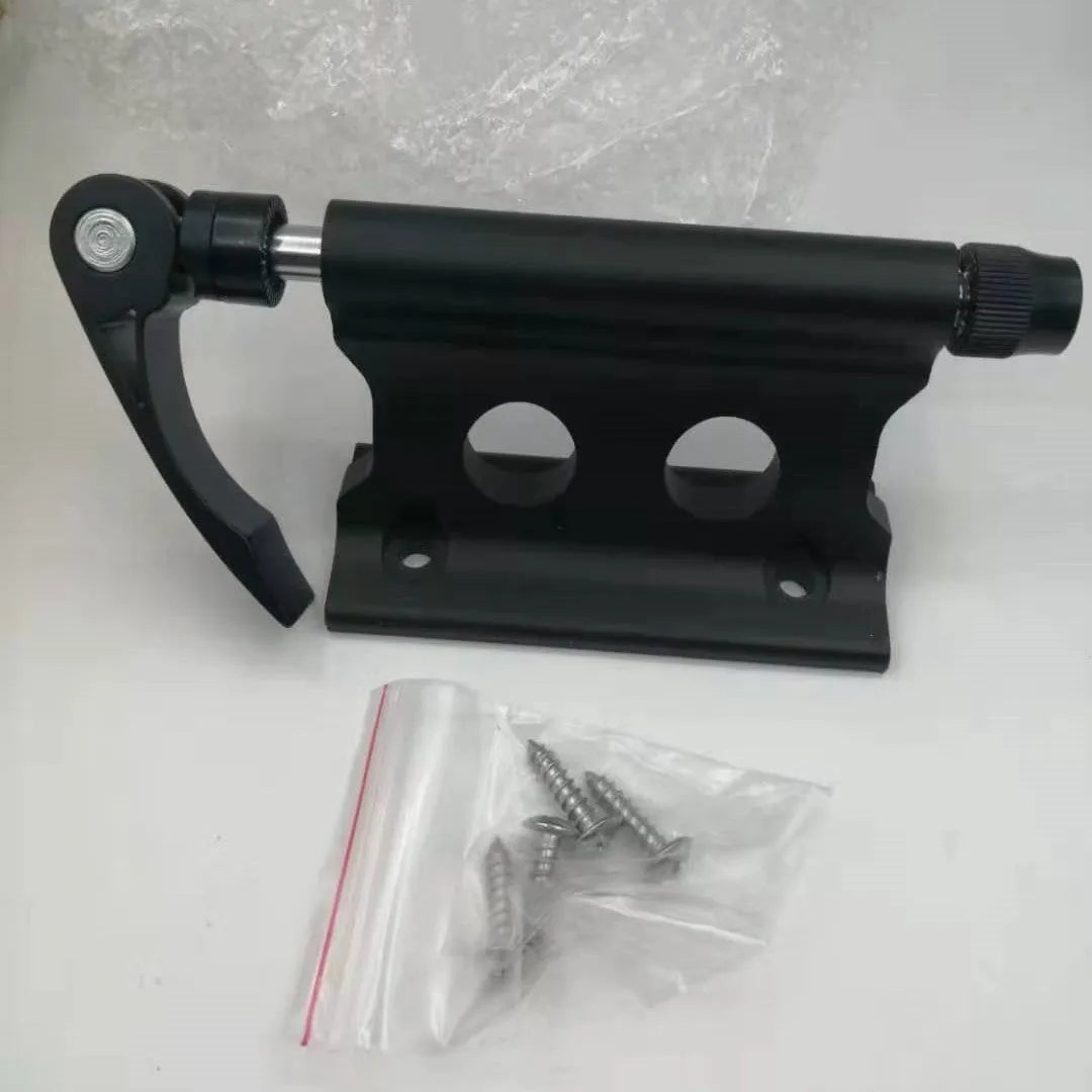 Silver metal bicycle front fork quick release fixing clip for SUV roof bar mounting