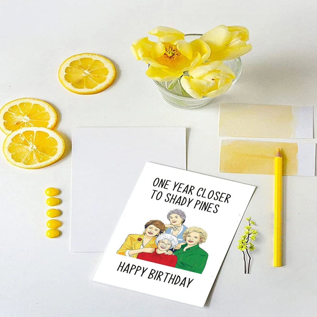 Creative Home simple printed birthday greeting card with a matching envelope in various colours
