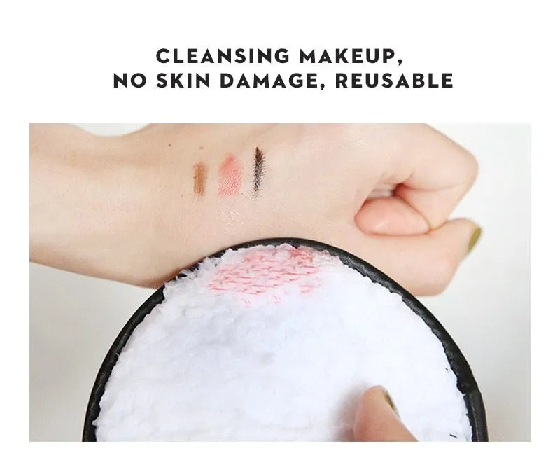 Clear water makeup puff, soft synthetic sponge, 12cm diameter, 1.5cm thick, white pink brown