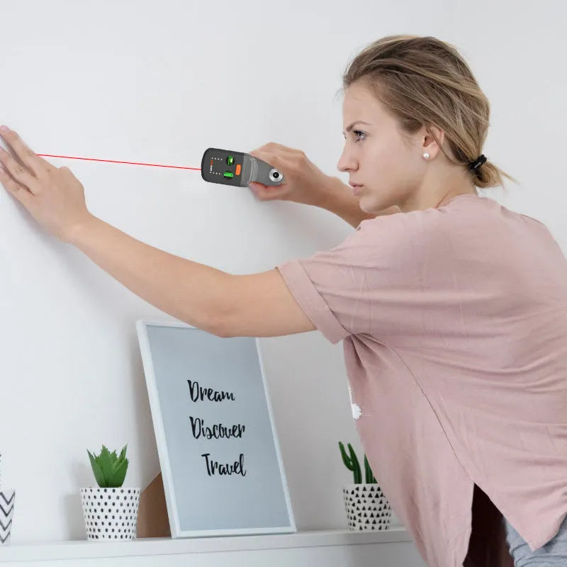 Red dust collection laser level bracket for electric hammer wall drilling and perforation.