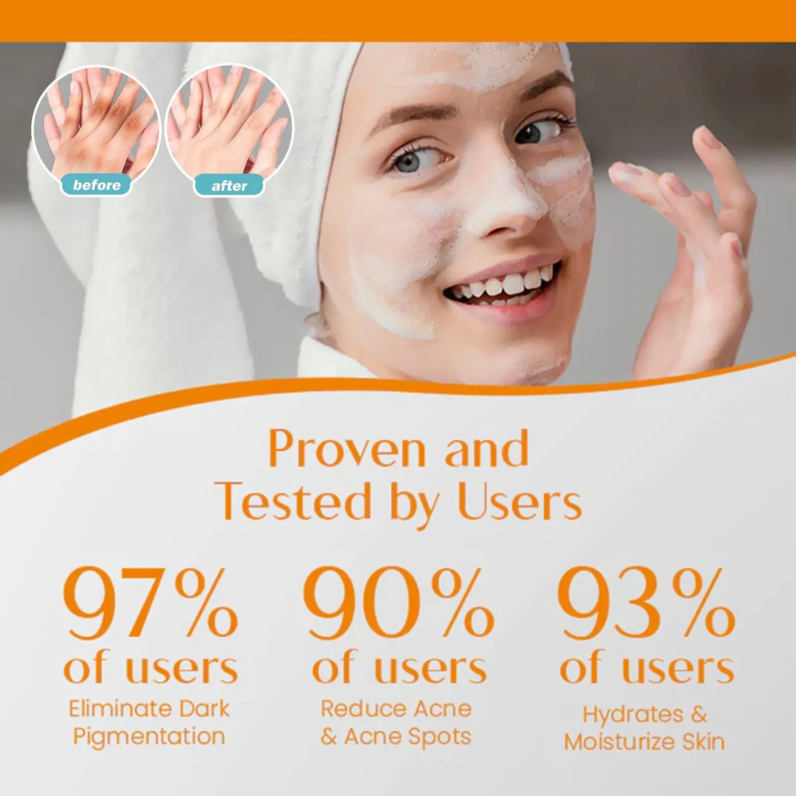 100g whitening body care soap bar with Vitamin C, Kojic Acid and botanical extracts