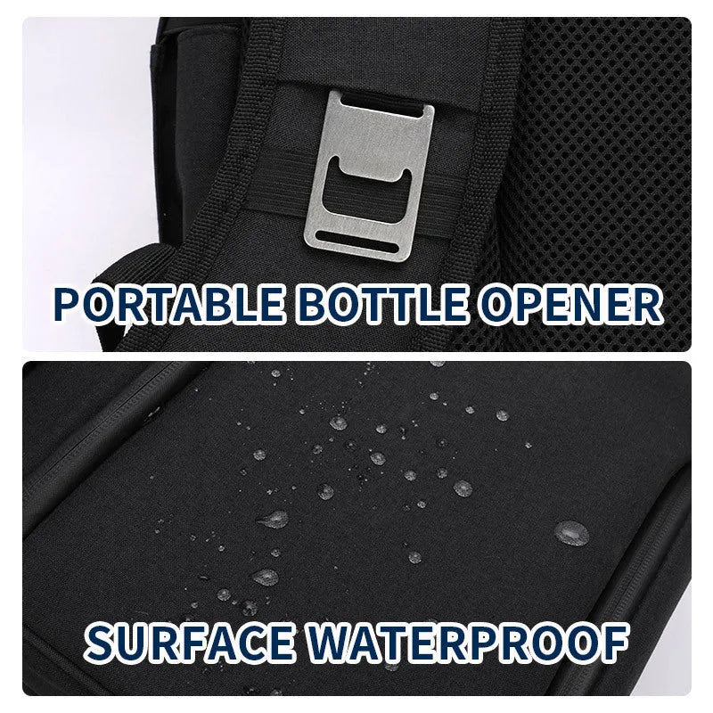 Double layer insulated waterproof picnic backpack in blue with 22-litre capacity