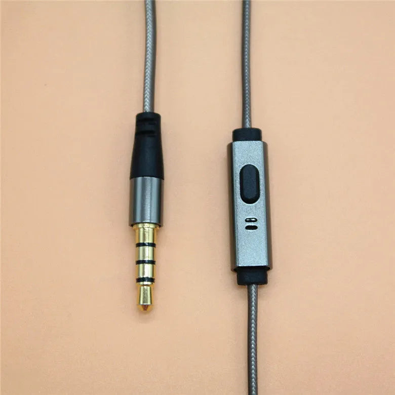 Titanium grey metal in-ear headphones with detachable cable and 8mm drivers