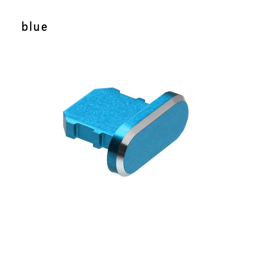 Aluminium alloy iPhone charging port dust plug in various colours for models X, XR, Max, 8, 7, 6, S, Plus