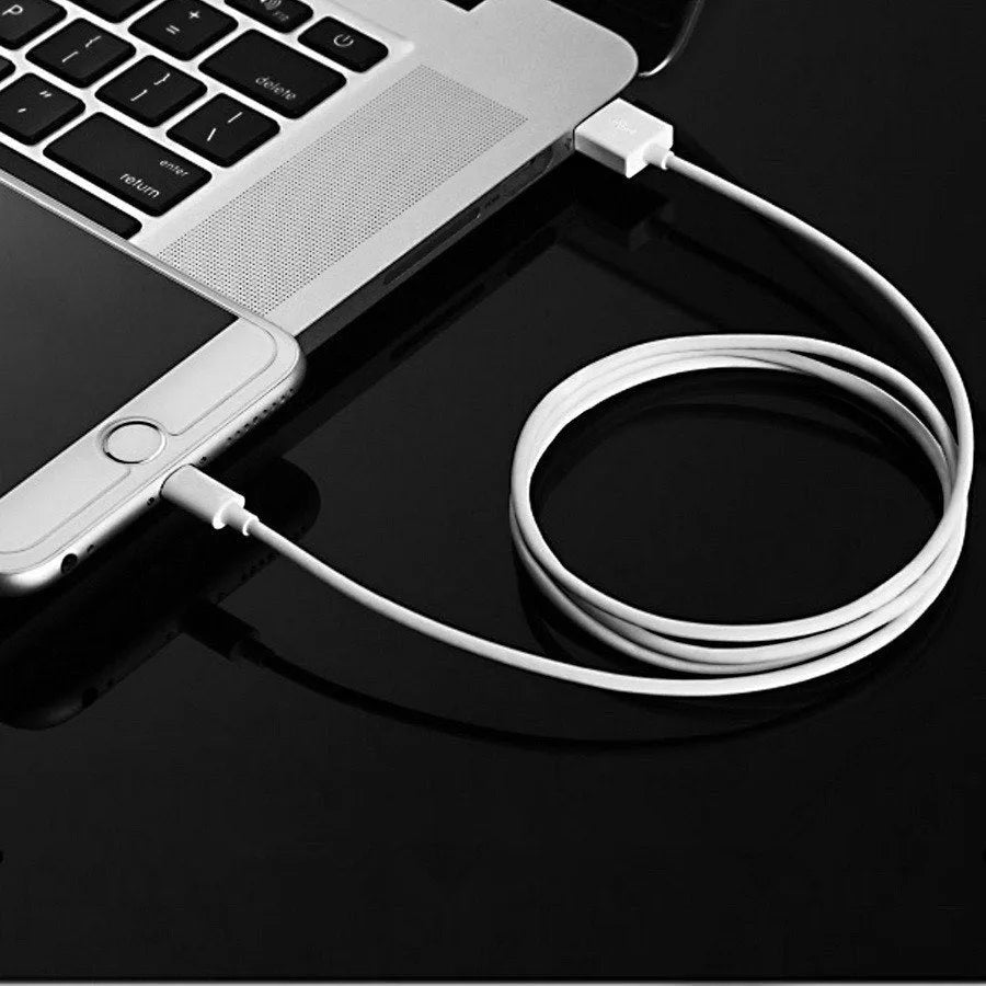 5V2A USB charger with cable for iPhone and iPad models showing 220V input and 5V output specifications