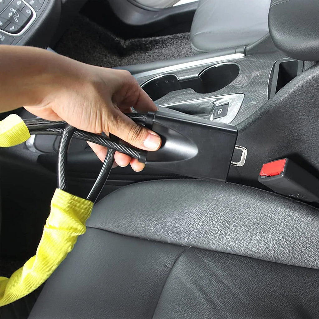 Car steering wheel lock with iron wire rope and copper core in red, yellow, or black colour for General Motors vehicles