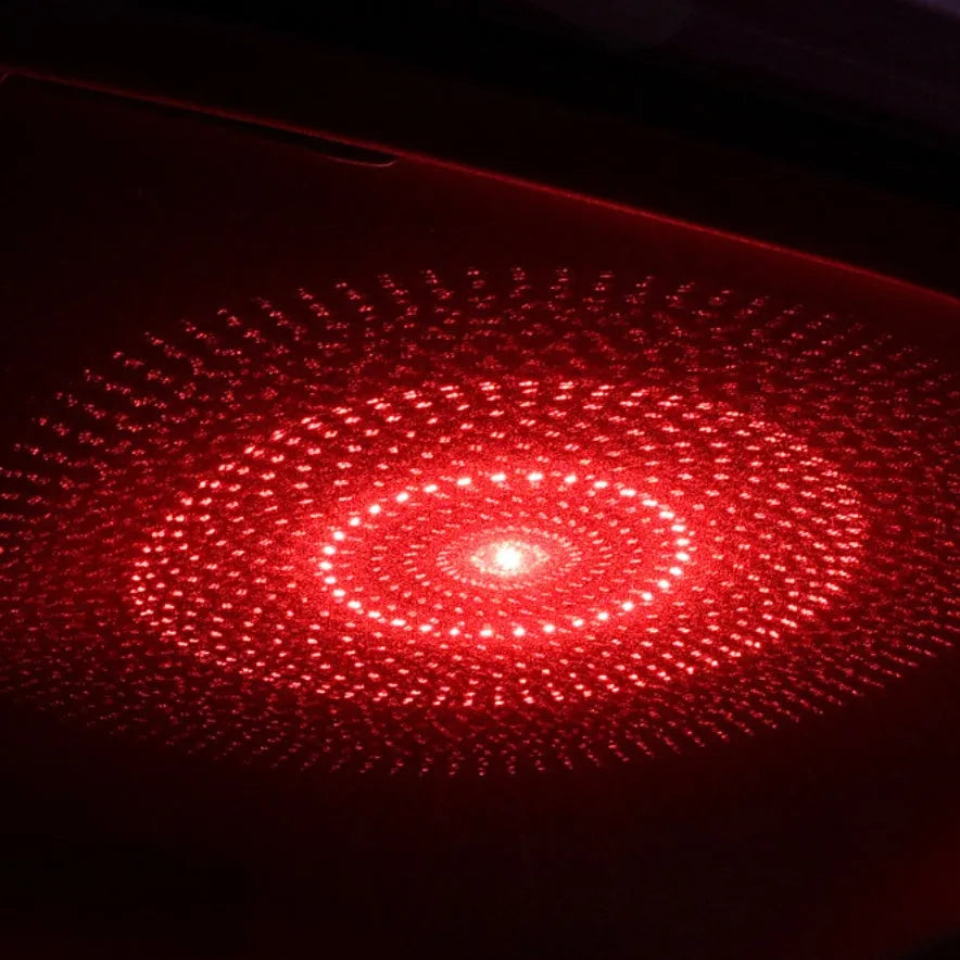 USB car star laser projection light for interior atmosphere, 5V-12V, in blue green purple red and mix colour options