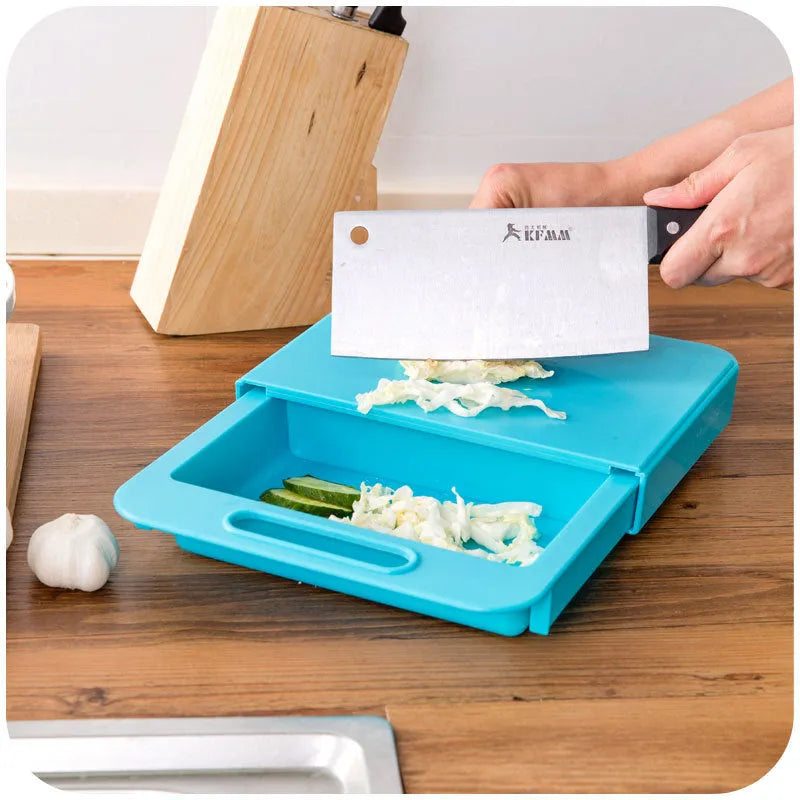 Multifunction kitchen chopping board with integrated sink drain basket in various colour options