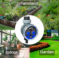 Programmable automatic garden watering timer with display and faucet connection