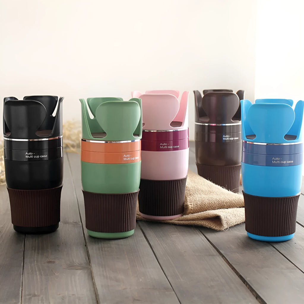 Car-mounted multifunctional storage cup holder and navigation bracket in five colour options