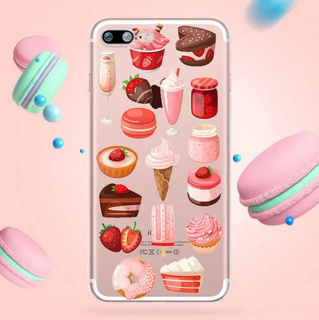 Transparent TPU phone case with custom printing on back cover for multiple phone models