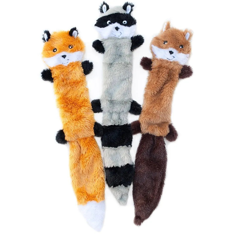 46cm long plush squeaking dog toy in multiple colour options